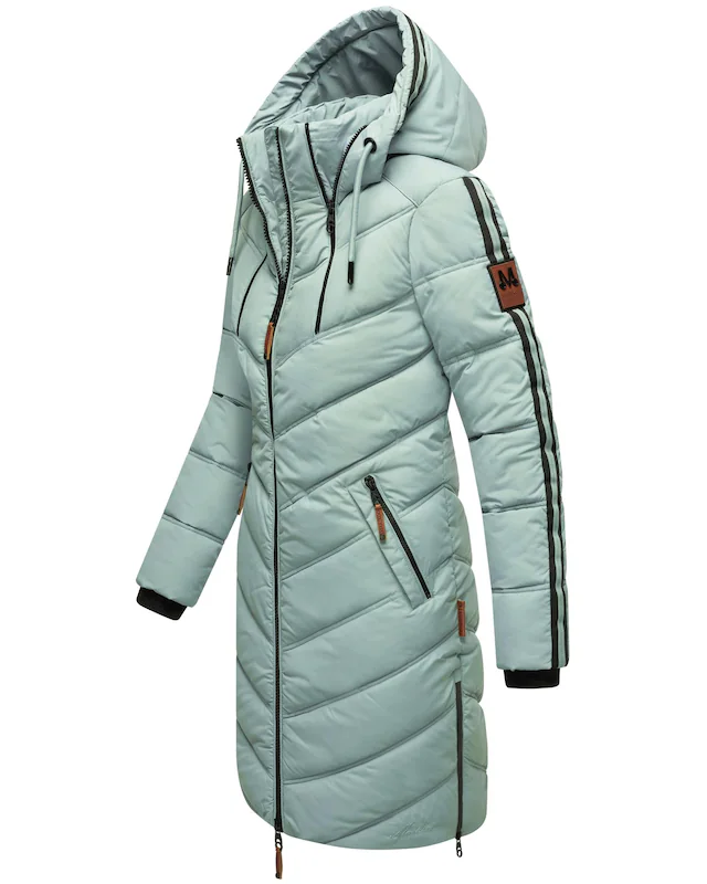Marikoo Wintermantel »Armasa« modischer Damen Winter Steppmantel mit Kapuze