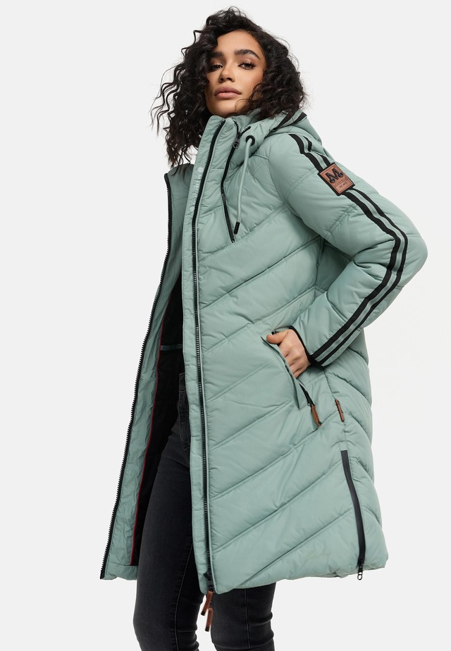 Marikoo Wintermantel »Armasa« modischer Damen Winter Steppmantel mit Kapuze