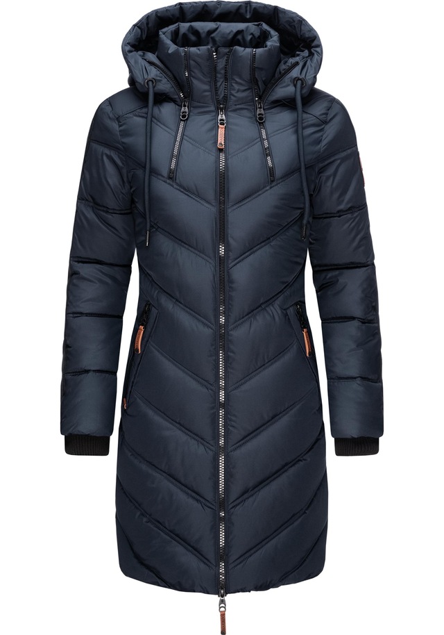 Marikoo Wintermantel »Armasa« modischer Damen Winter Steppmantel mit Kapuze