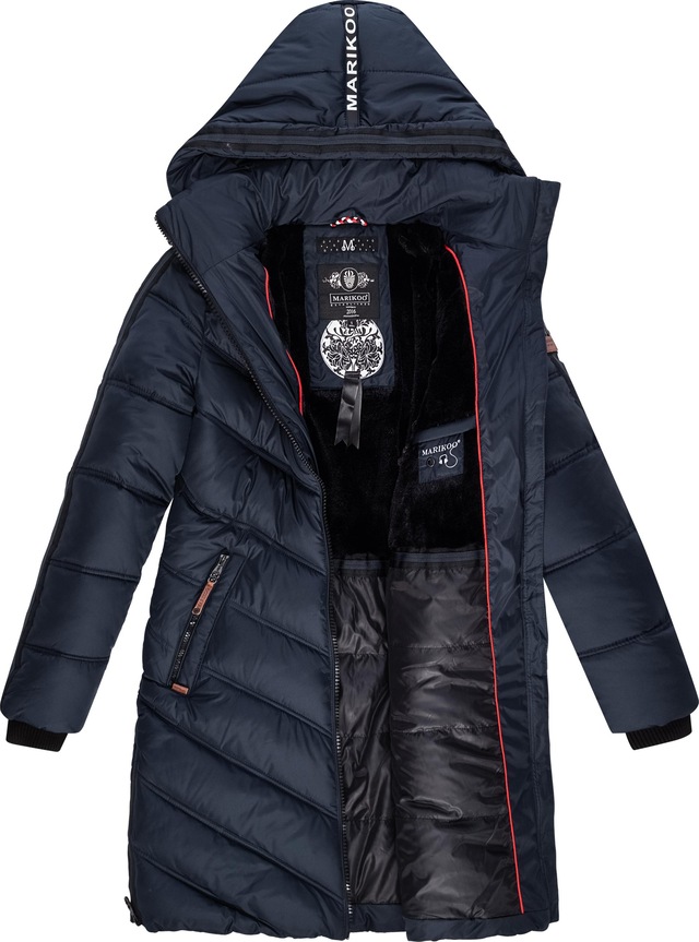 Marikoo Wintermantel »Armasa« modischer Damen Winter Steppmantel mit Kapuze