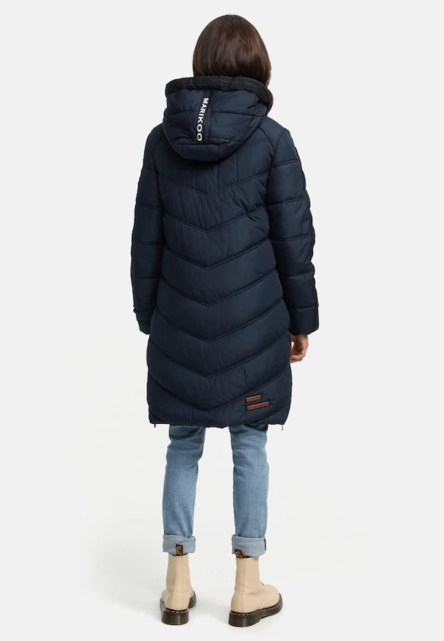 Marikoo Wintermantel »Armasa« modischer Damen Winter Steppmantel mit Kapuze