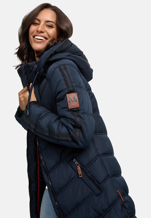 Marikoo Wintermantel »Armasa« modischer Damen Winter Steppmantel mit Kapuze