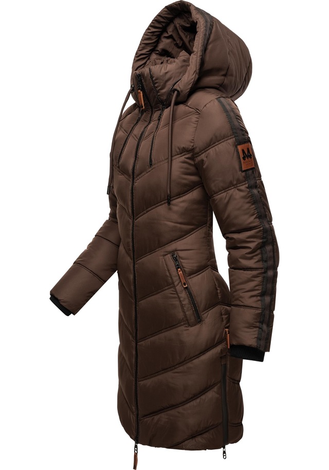 Marikoo Wintermantel »Armasa« modischer Damen Winter Steppmantel mit Kapuze