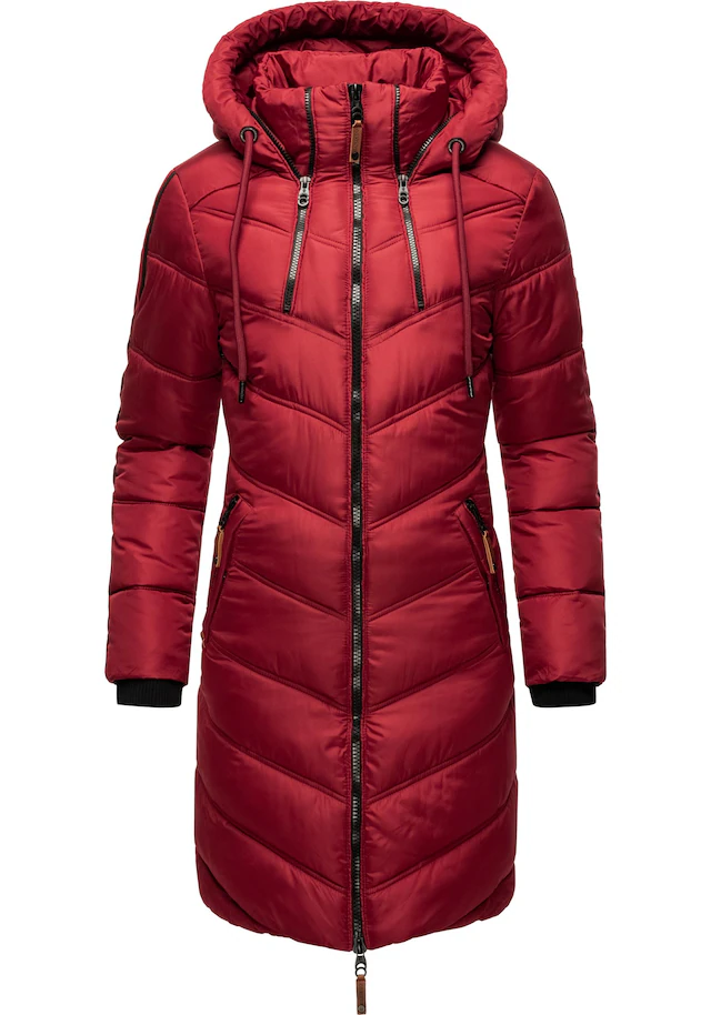 Marikoo Wintermantel »Armasa« modischer Damen Winter Steppmantel mit Kapuze
