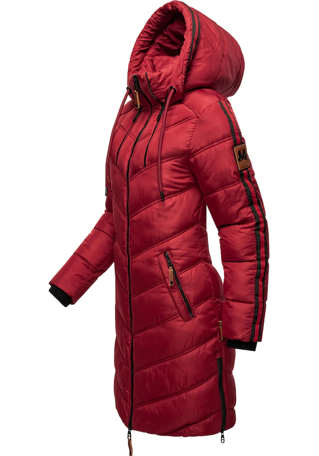 Marikoo Wintermantel »Armasa« modischer Damen Winter Steppmantel mit Kapuze