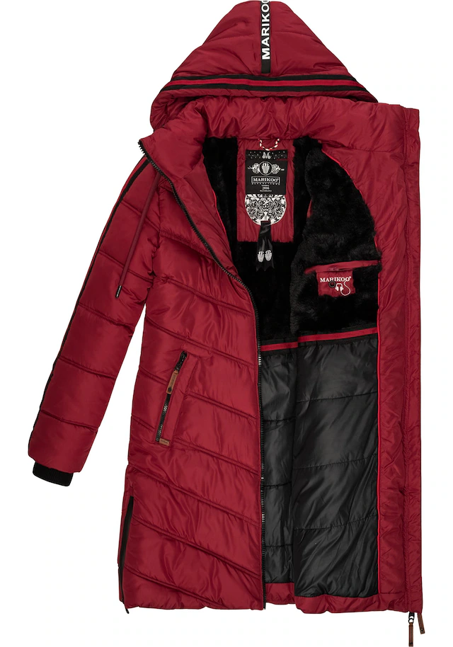 Marikoo Wintermantel »Armasa« modischer Damen Winter Steppmantel mit Kapuze