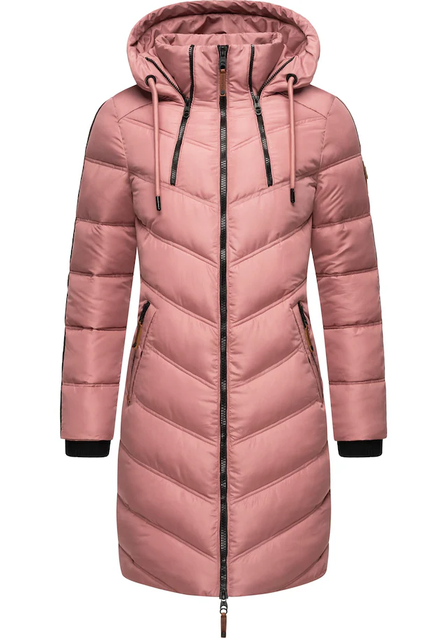 Marikoo Wintermantel »Armasa« modischer Damen Winter Steppmantel mit Kapuze