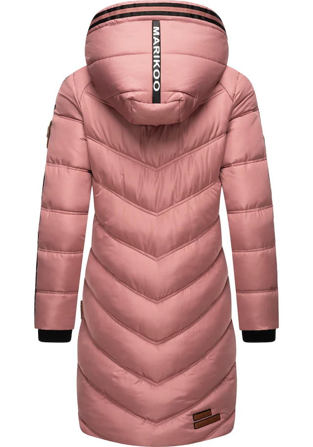 Marikoo Wintermantel »Armasa« modischer Damen Winter Steppmantel mit Kapuze