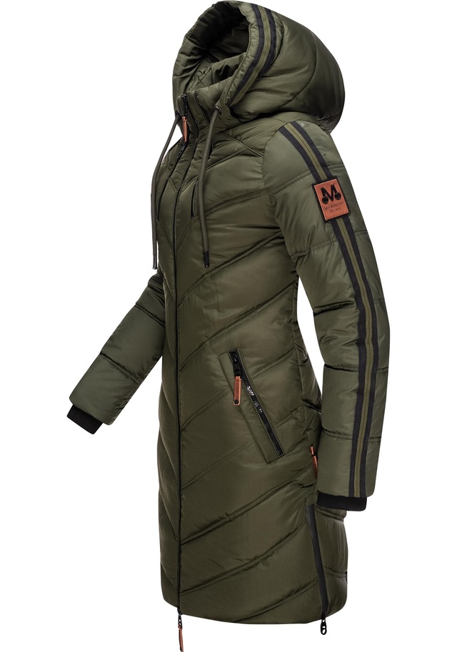 Marikoo Wintermantel »Armasa« modischer Damen Winter Steppmantel mit Kapuze