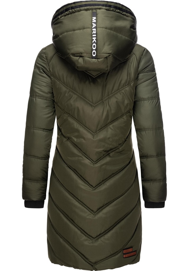 Marikoo Wintermantel »Armasa« modischer Damen Winter Steppmantel mit Kapuze
