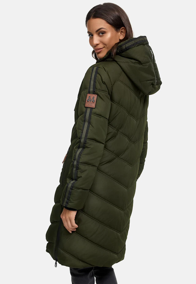 Marikoo Wintermantel »Armasa« modischer Damen Winter Steppmantel mit Kapuze
