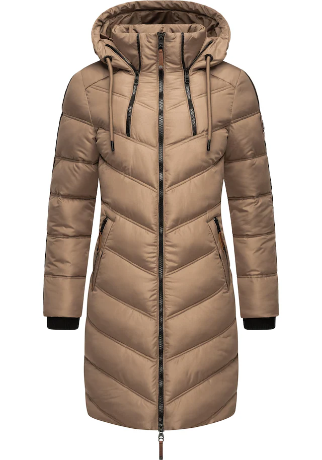 Marikoo Wintermantel »Armasa« modischer Damen Winter Steppmantel mit Kapuze