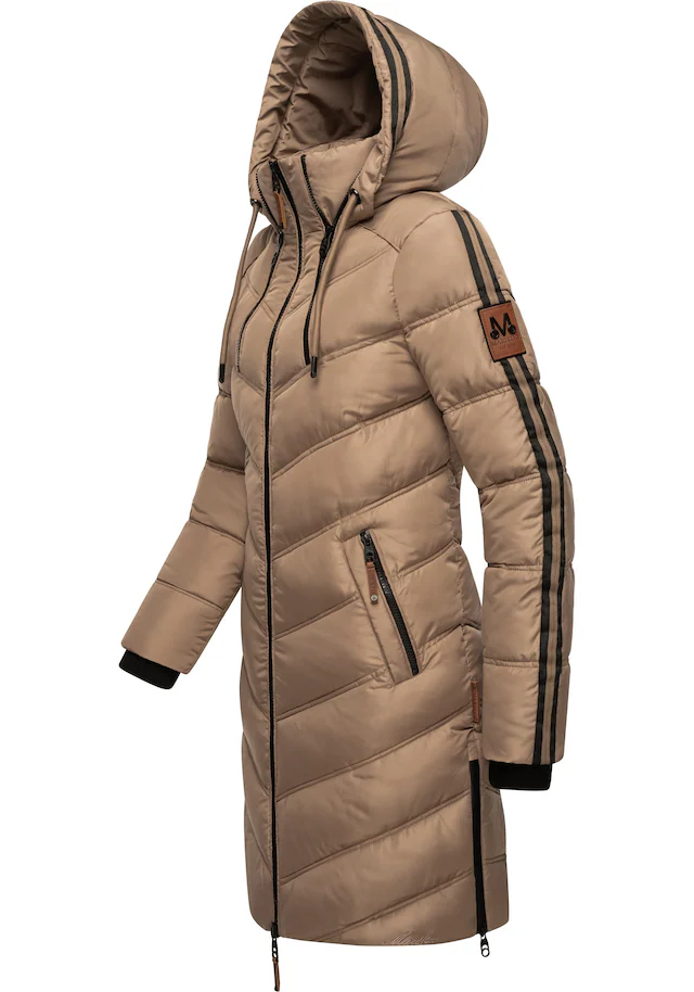 Marikoo Wintermantel »Armasa« modischer Damen Winter Steppmantel mit Kapuze