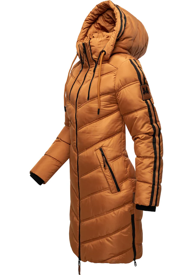 Marikoo Wintermantel »Armasa« modischer Damen Winter Steppmantel mit Kapuze