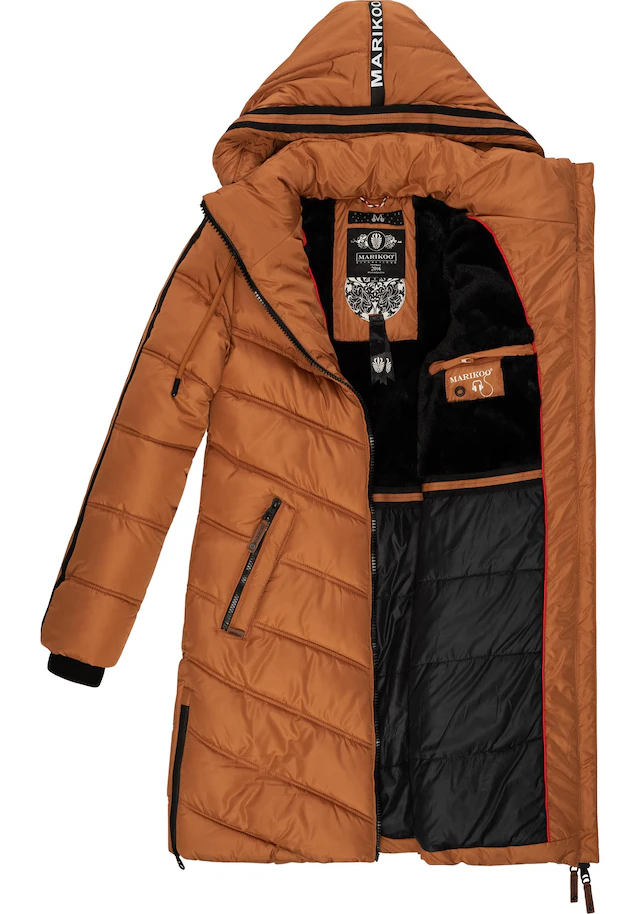 Marikoo Wintermantel »Armasa« modischer Damen Winter Steppmantel mit Kapuze