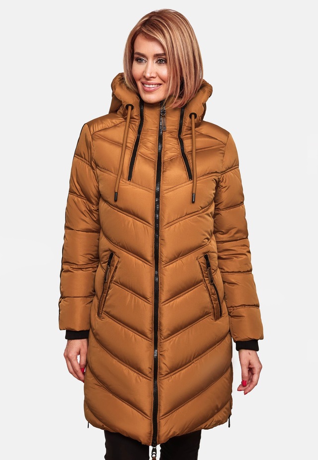 Marikoo Wintermantel »Armasa« modischer Damen Winter Steppmantel mit Kapuze