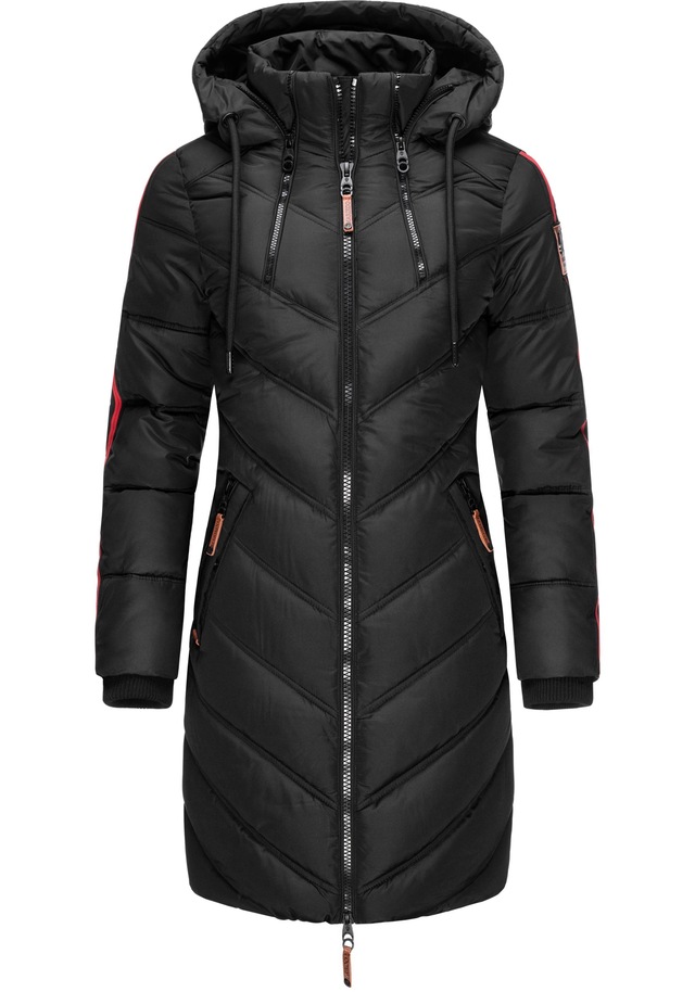 Marikoo Wintermantel »Armasa« modischer Damen Winter Steppmantel mit Kapuze
