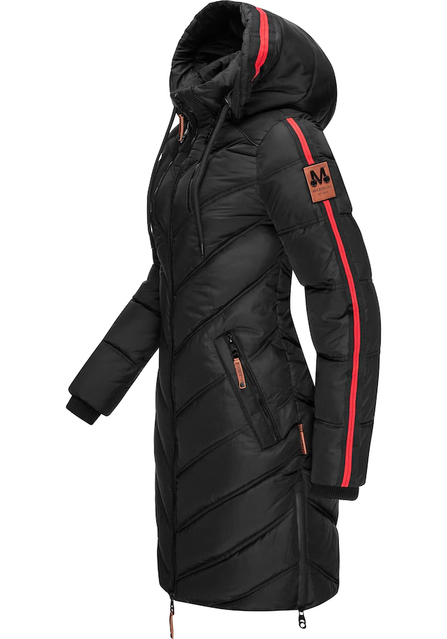 Marikoo Wintermantel »Armasa« modischer Damen Winter Steppmantel mit Kapuze