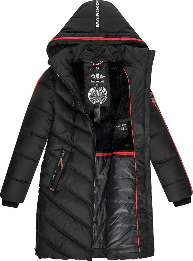 Marikoo Wintermantel »Armasa« modischer Damen Winter Steppmantel mit Kapuze