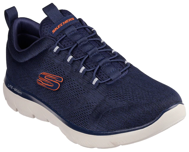 Skechers Slip-On Sneaker »SUMMITS« Freizeitschuh, Slipper, Komfortschuh mit elastischer Bungee-Schnürung