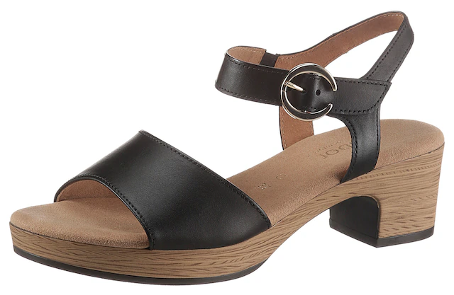 Gabor Sandalette »KRETA« , Blockabsatz, Sommerschuh, Sandale mit Zierschnalle, Weite G (weit)