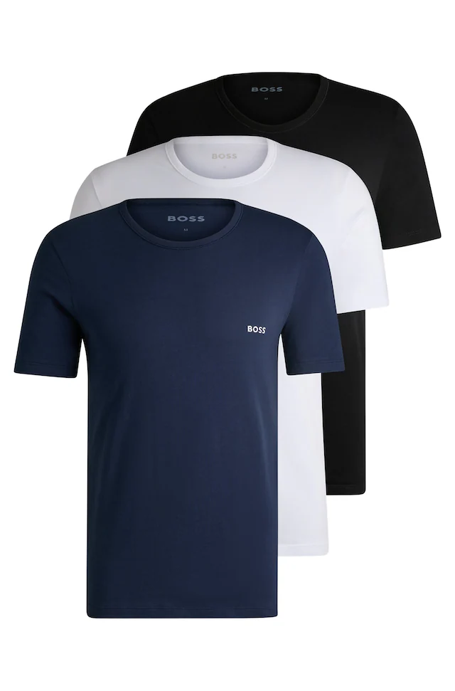 BOSS T-Shirt »Rundhals BOSS ONE« Packung, 3er-Pack, 3 Stk. mit dezentem BOSS Logo-Print