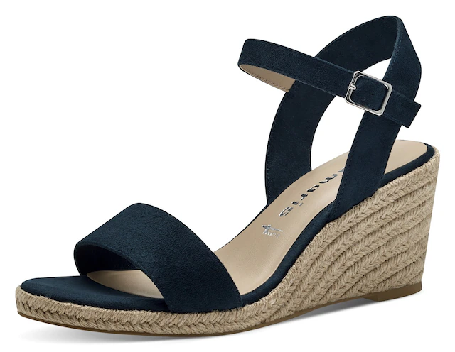 Tamaris Keilsandalette , Sommerschuh, Riemchensandale, mit verstellbarem Riemchen