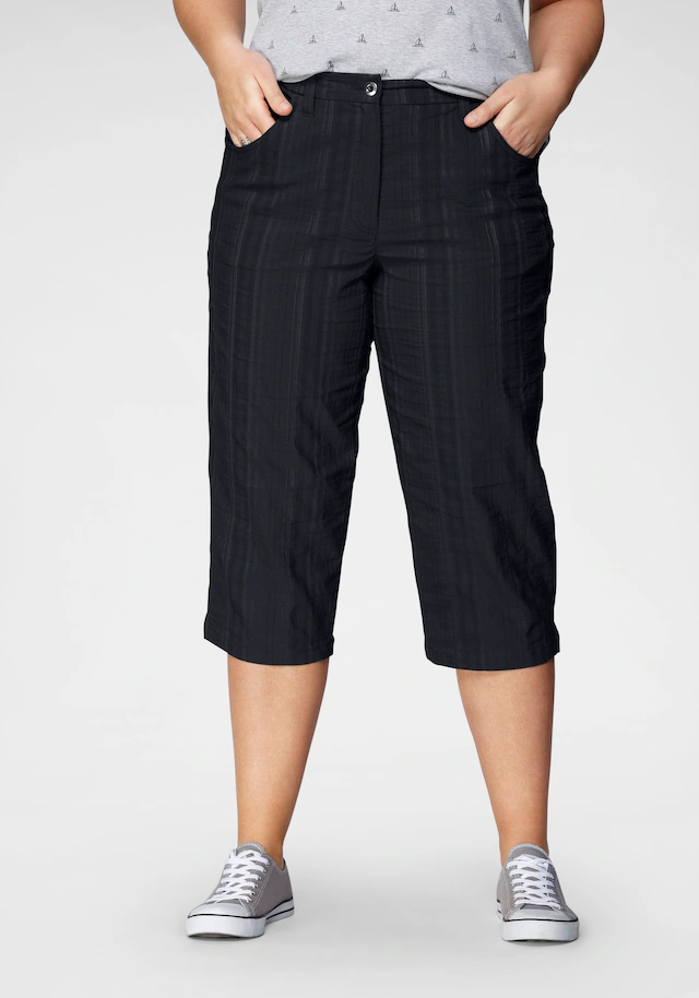 KjBRAND Caprihose »Babsie: bequemer Oberschenkel« Sommerhose mit Strukturmuster