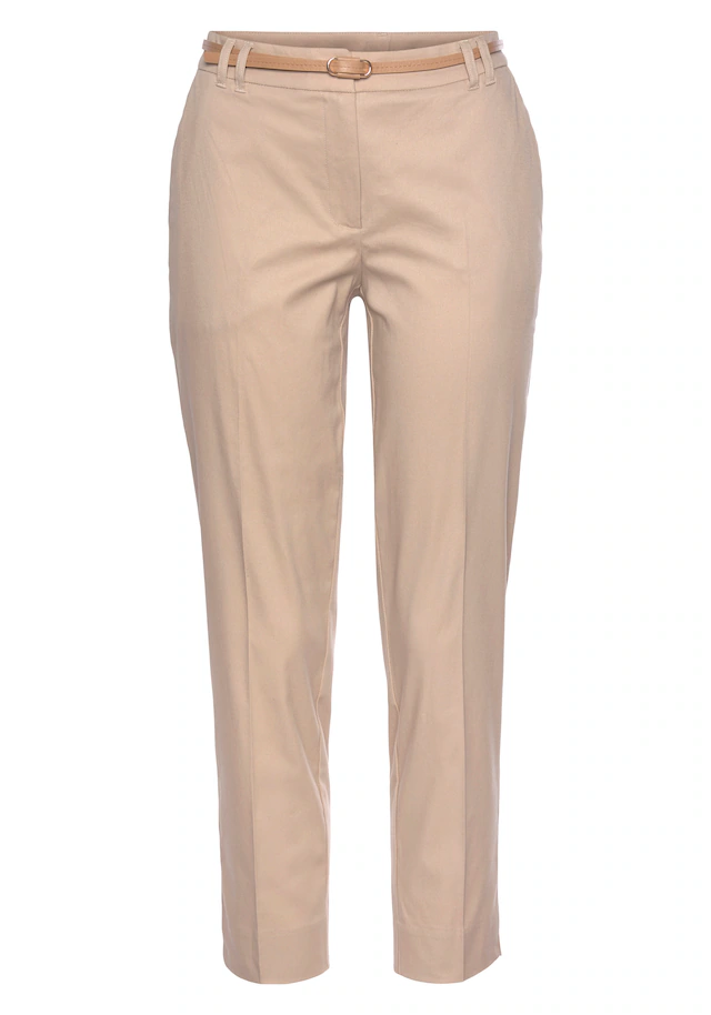 Vivance Chinohose »mit kleinem Beinschlitz« in klassischer Basic-Form, Stoffhose, Business-Look