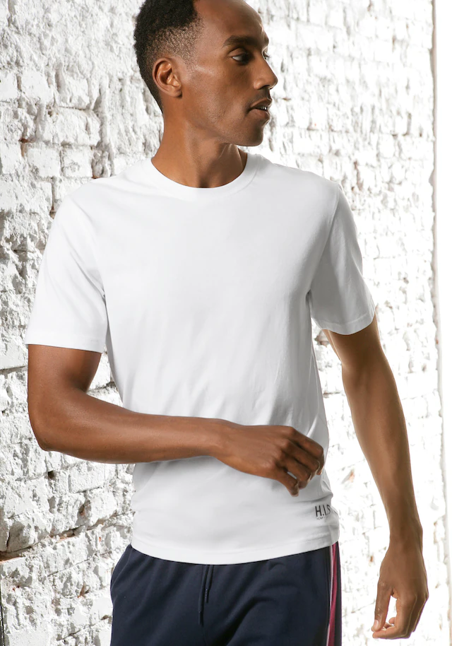 H.I.S T-Shirt »Unterziehshirt mit Rundhals« 3er-Pack, aus Baumwoll-Mix