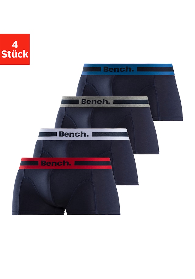 Bench. Hipster Packung, 4 Stk. knapp sitzende Boxershorts aus Baumwollmischung