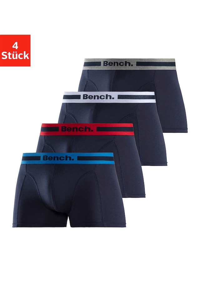 Bench. Boxer »Boxershorts für Herren« Packung, 4 Stk. Unterhosen mit Overlock-Nähten vorn