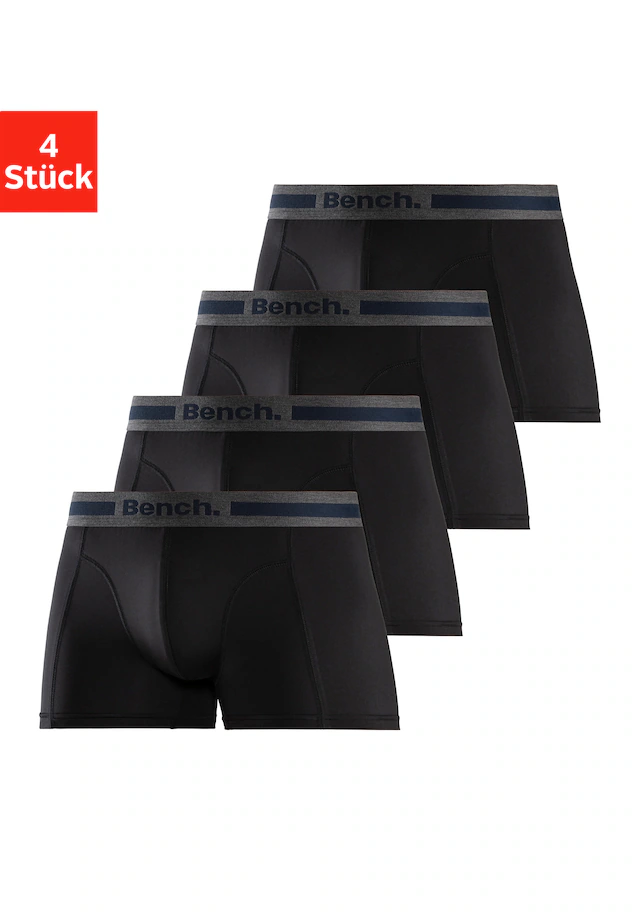 Bench. Boxer »Boxershorts für Herren« Packung, 4 Stk. Unterhosen mit Overlock-Nähten vorn
