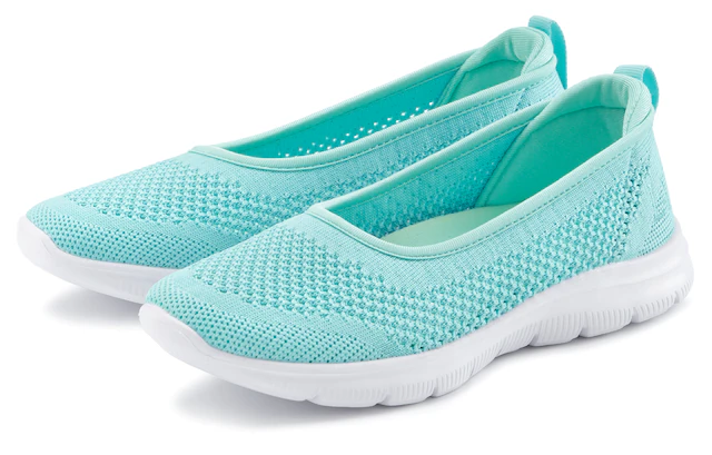 LASCANA Sneaker Ballerinas »Halbschuh, Slip-On-Sneaker,« zum Reinschlüpfen VEGAN
