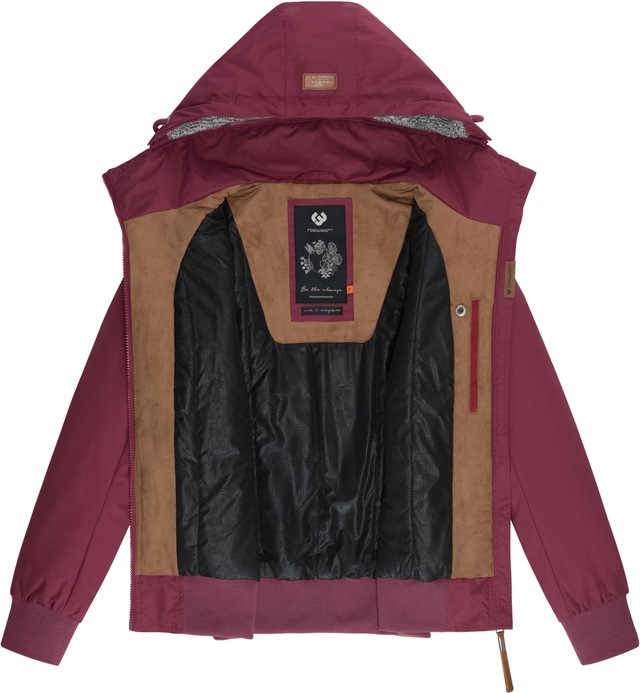 Ragwear Winterjacke »Jotty Winter« mit Kapuze stylische Outdoorjacke mit abnehmbarer Kapuze