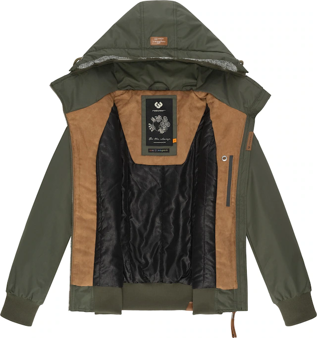 Ragwear Winterjacke »Jotty Winter« mit Kapuze stylische Outdoorjacke mit abnehmbarer Kapuze