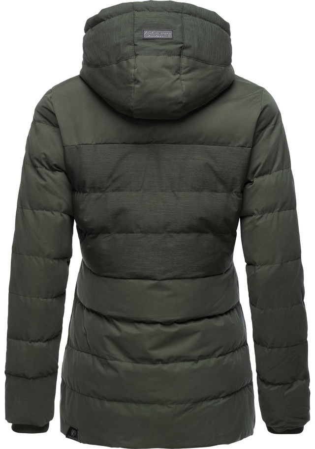 Ragwear Winterjacke »Quantic« mit Kapuze stylische Steppjacke mit Teddyfell-Kapuze