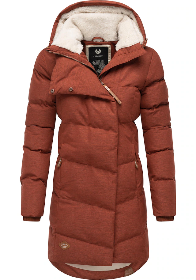 Ragwear Wintermantel »Pavla« stylischer Winterparka mit Teddyfutter und Kapuze