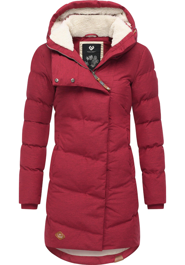 Ragwear Wintermantel »Pavla« stylischer Winterparka mit Teddyfutter und Kapuze