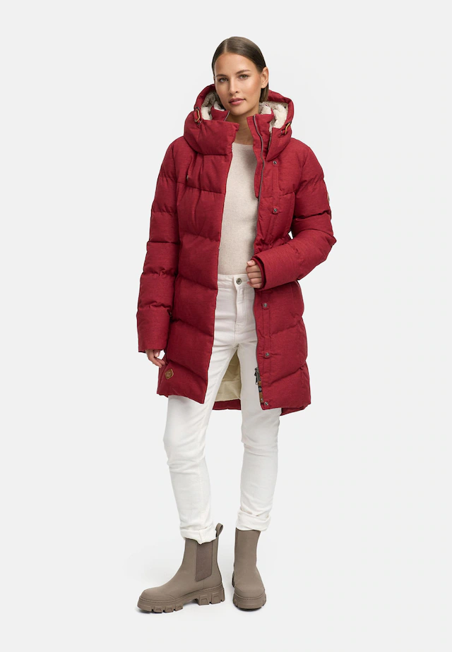 Ragwear Wintermantel »Pavla« stylischer Winterparka mit Teddyfutter und Kapuze