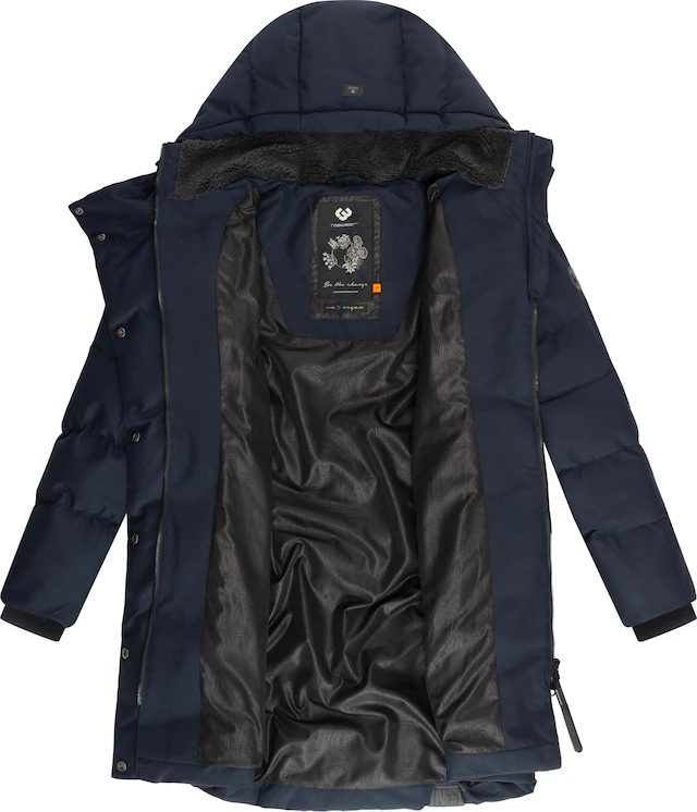 Ragwear Wintermantel »Pavla« stylischer Winterparka mit Teddyfutter und Kapuze