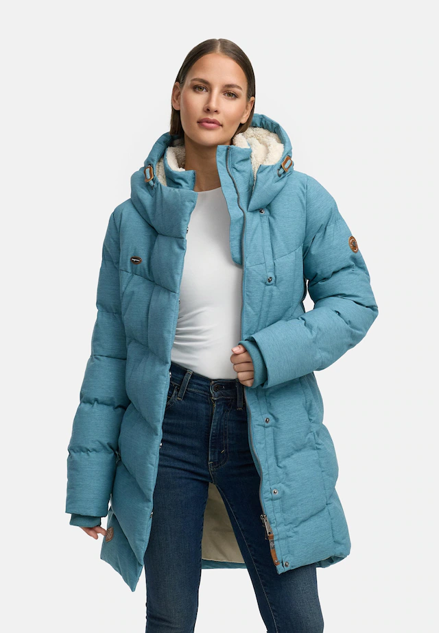 Ragwear Wintermantel »Pavla« stylischer Winterparka mit Teddyfutter und Kapuze