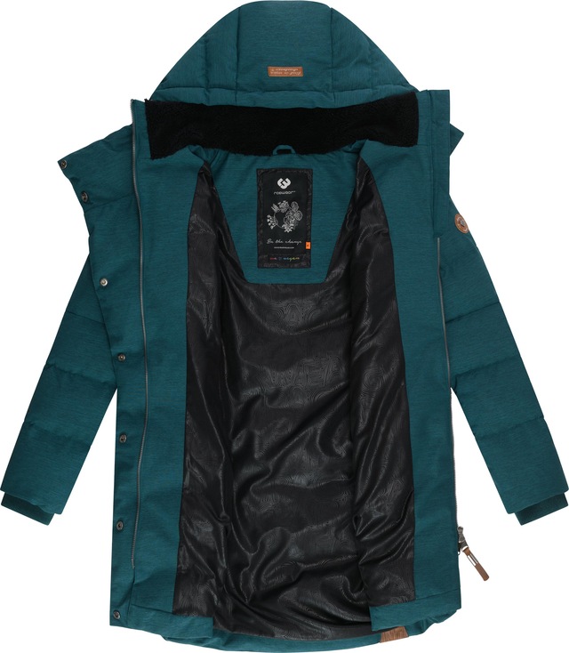 Ragwear Wintermantel »Pavla« stylischer Winterparka mit Teddyfutter und Kapuze