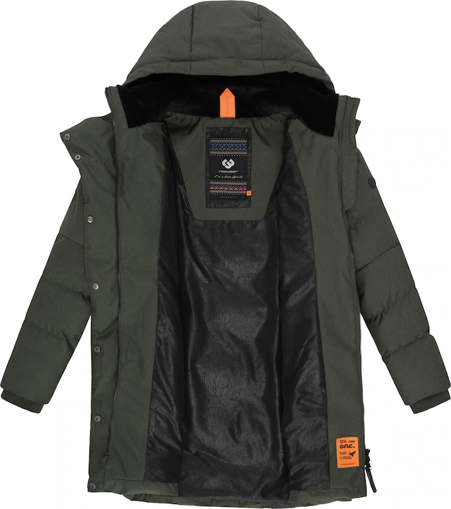 Ragwear Wintermantel »Pavla« stylischer Winterparka mit Teddyfutter und Kapuze