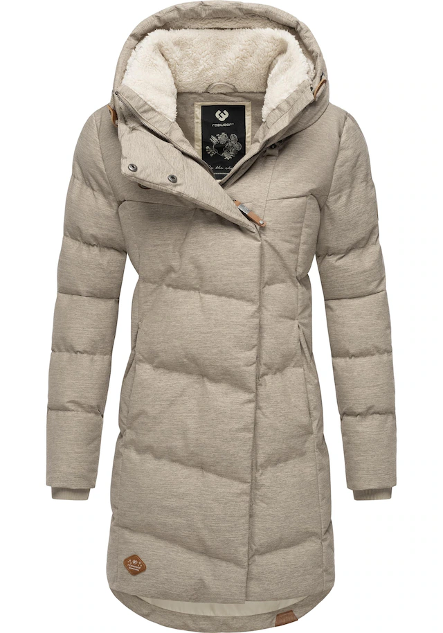 Ragwear Wintermantel »Pavla« stylischer Winterparka mit Teddyfutter und Kapuze