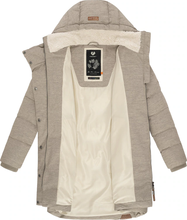 Ragwear Wintermantel »Pavla« stylischer Winterparka mit Teddyfutter und Kapuze