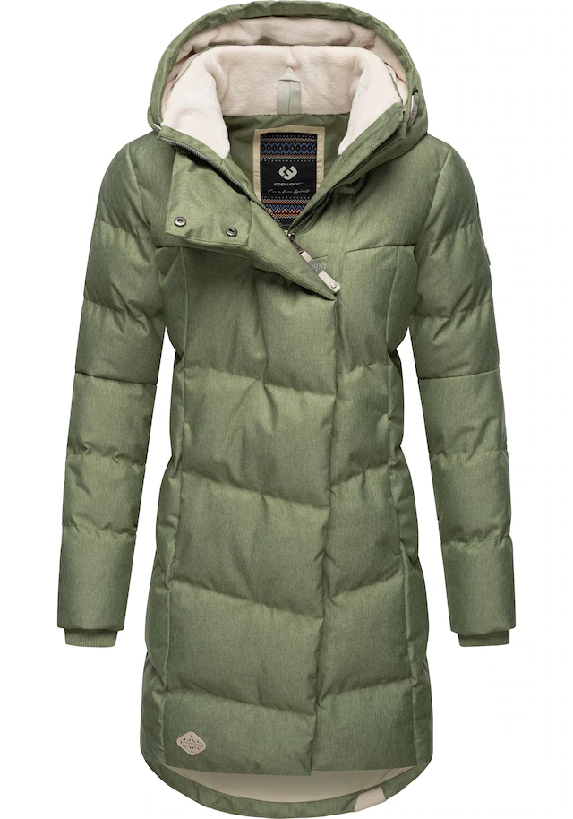Ragwear Wintermantel »Pavla« stylischer Winterparka mit Teddyfutter und Kapuze
