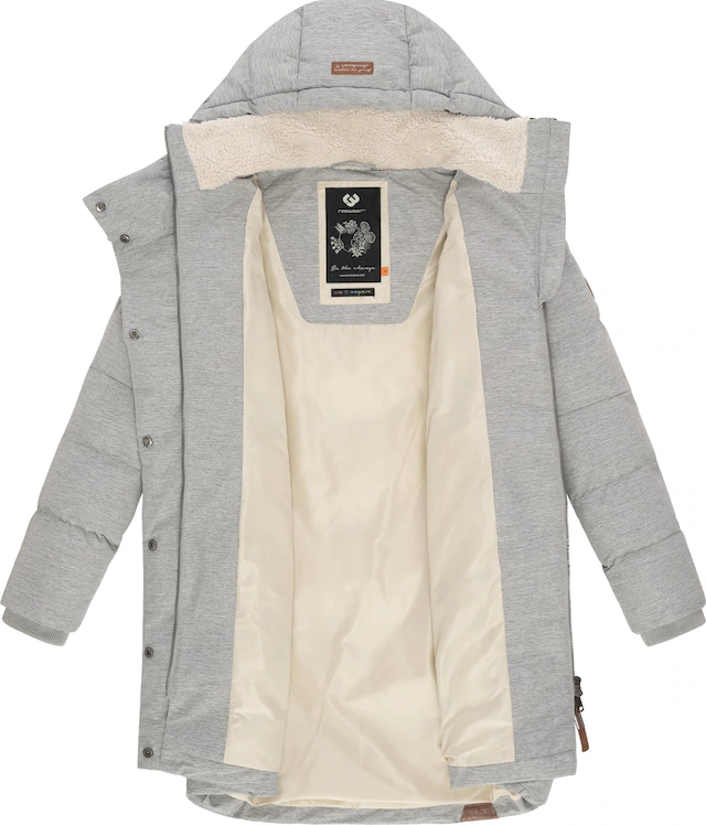 Ragwear Wintermantel »Pavla« stylischer Winterparka mit Teddyfutter und Kapuze
