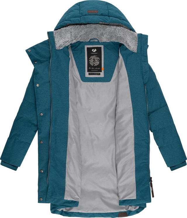 Ragwear Wintermantel »Pavla« stylischer Winterparka mit Teddyfutter und Kapuze
