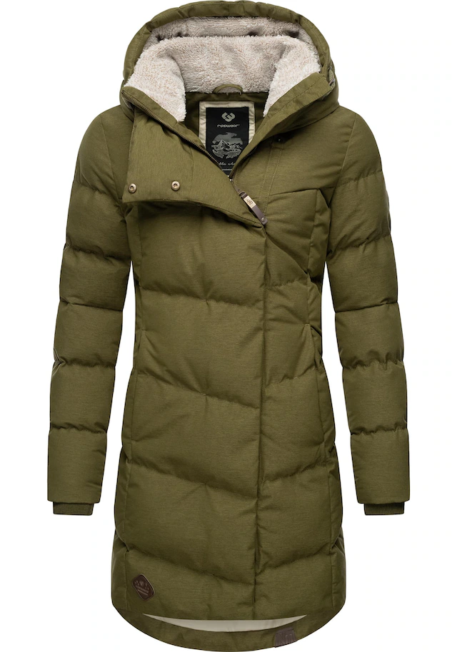 Ragwear Wintermantel »Pavla« stylischer Winterparka mit Teddyfutter und Kapuze